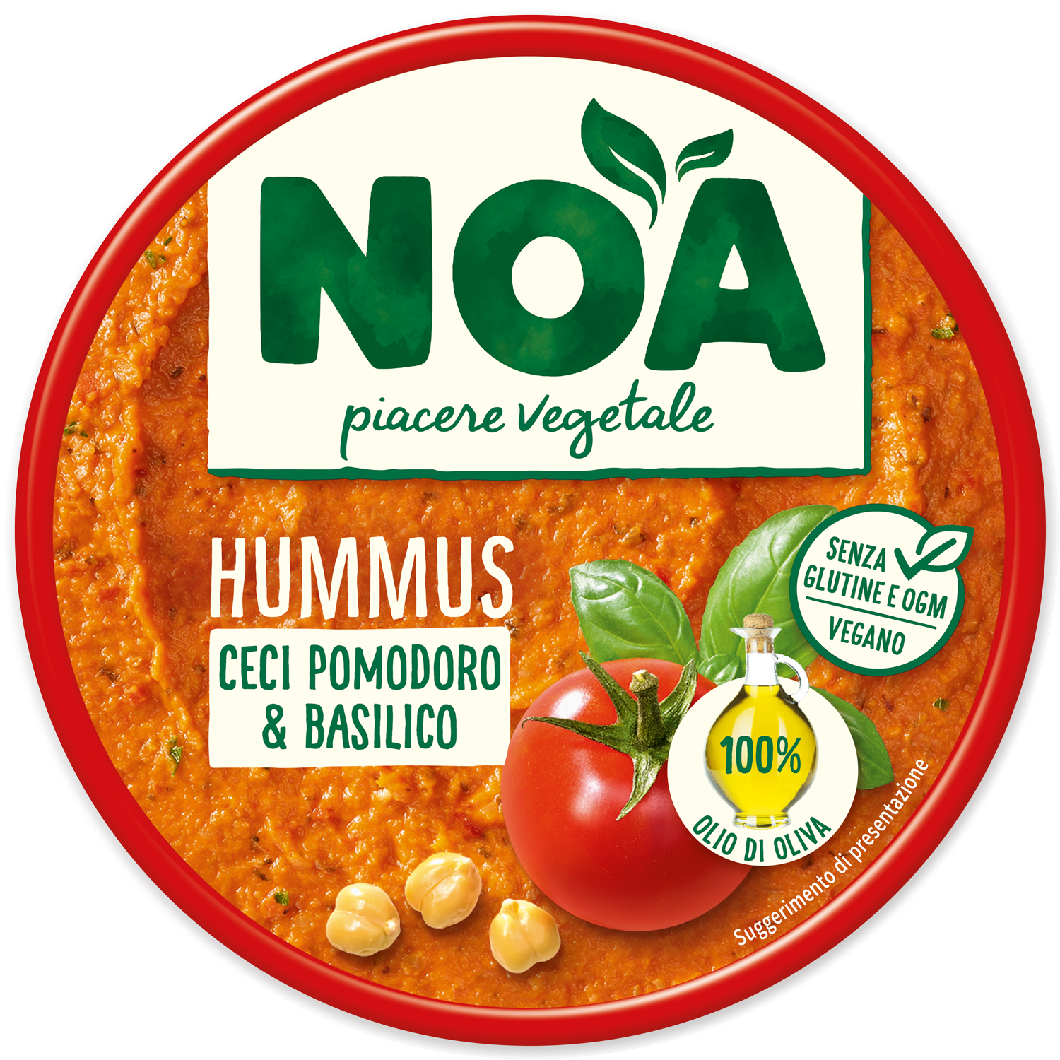 HUMMUS di Ceci pomodoro e basilico NOA